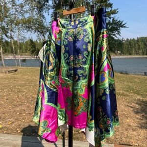 Paisley Handkerchief Hem Skirt - By lavaland - Size M